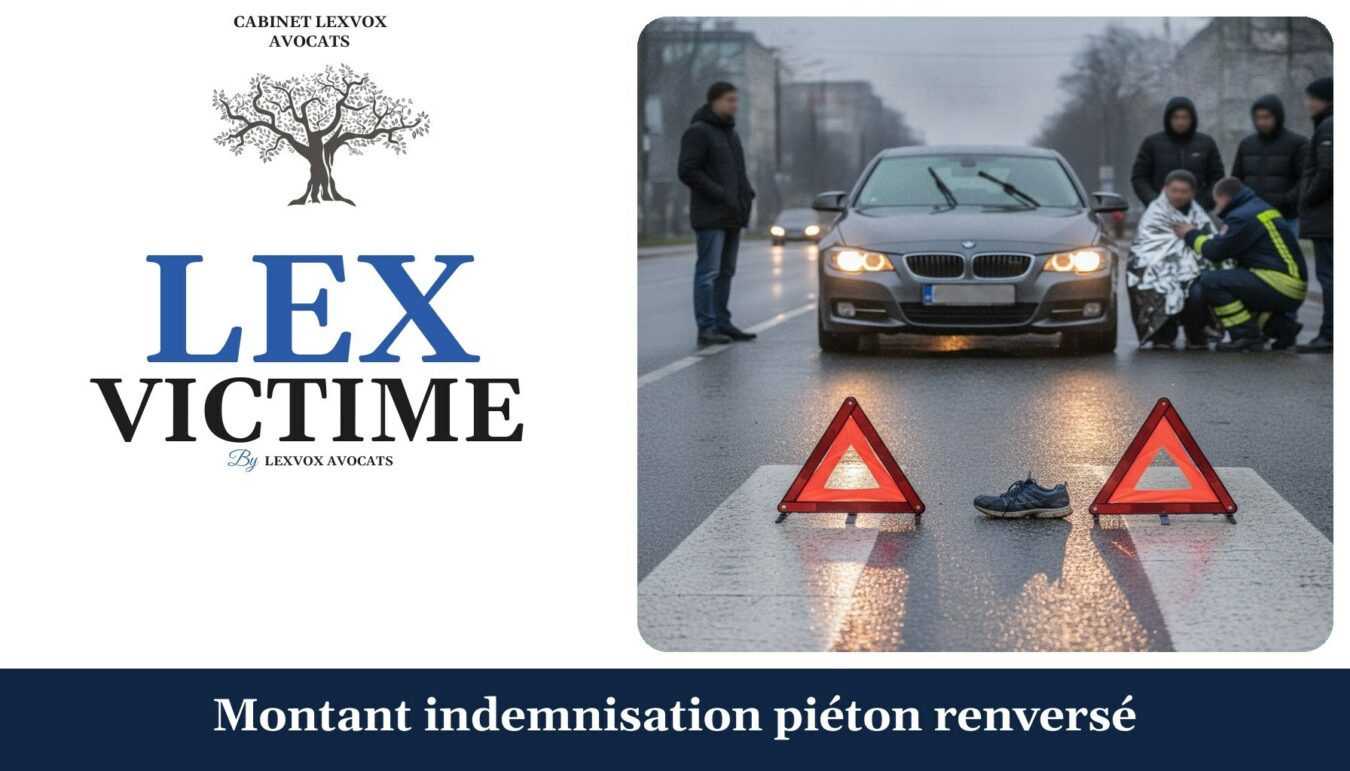 Montant indemnisation piéton renversé — cabinet LEXVOX Avocats, Marignane