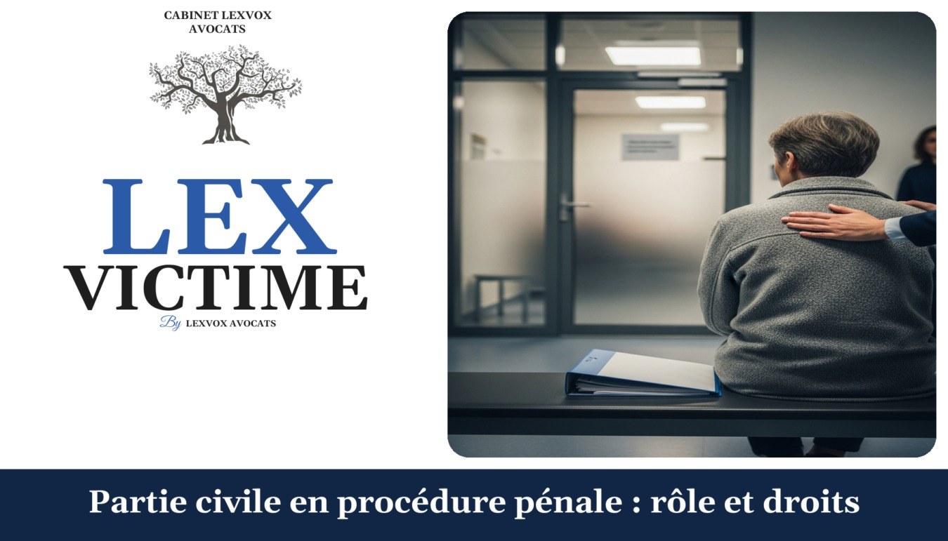 Partie civile en procédure pénale : rôle et droits — cabinet LEXVOX Avocats, Aix-en-Provence