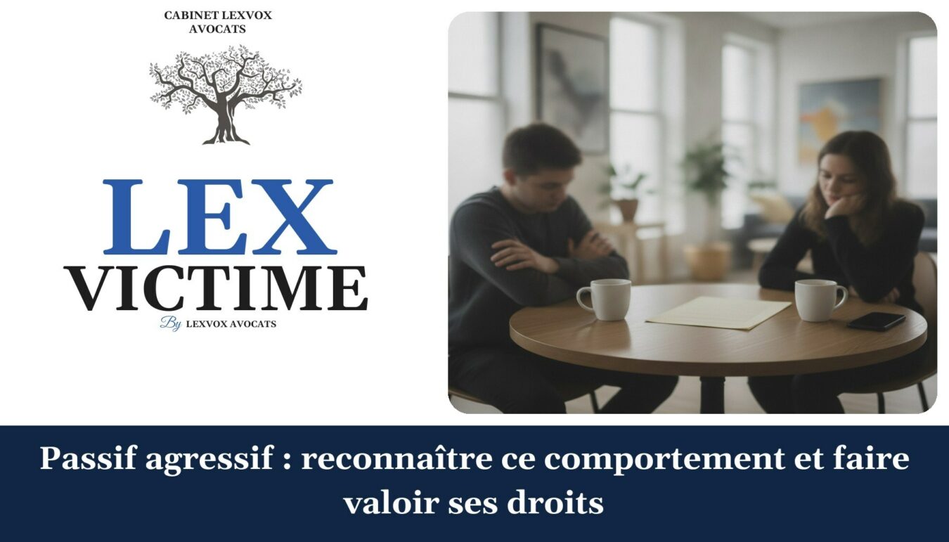 Passif agressif : reconnaître ce comportement et faire valoir ses droits — cabinet LEXVOX Avocats, Nîmes