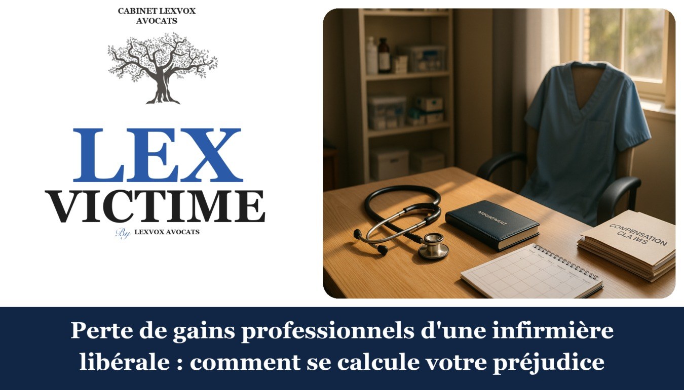 Perte de gains professionnels d’une infirmière libérale : comment se calcule votre préjudice — cabinet LEXVOX Avocats, Aix-en-Provence