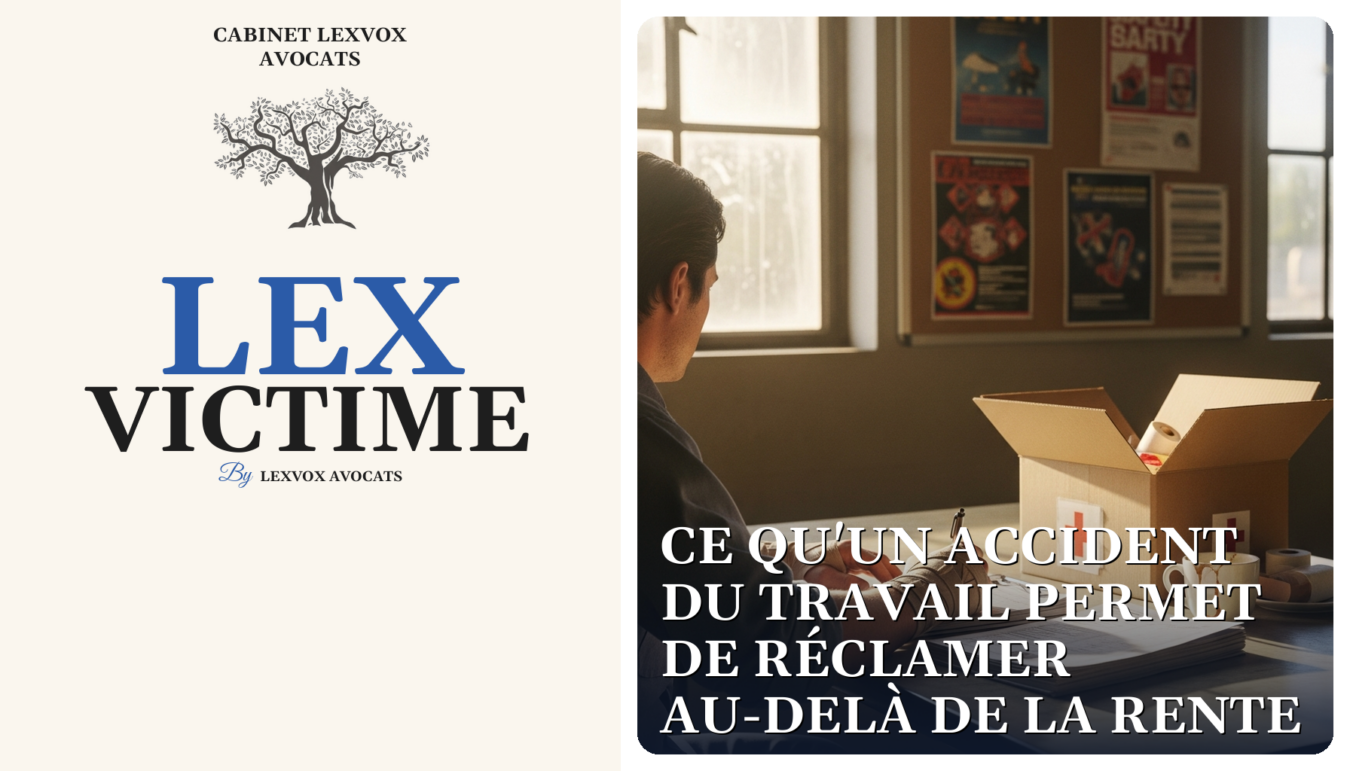 Ce qu'un accident du travail permet de réclamer au-delà de la rente