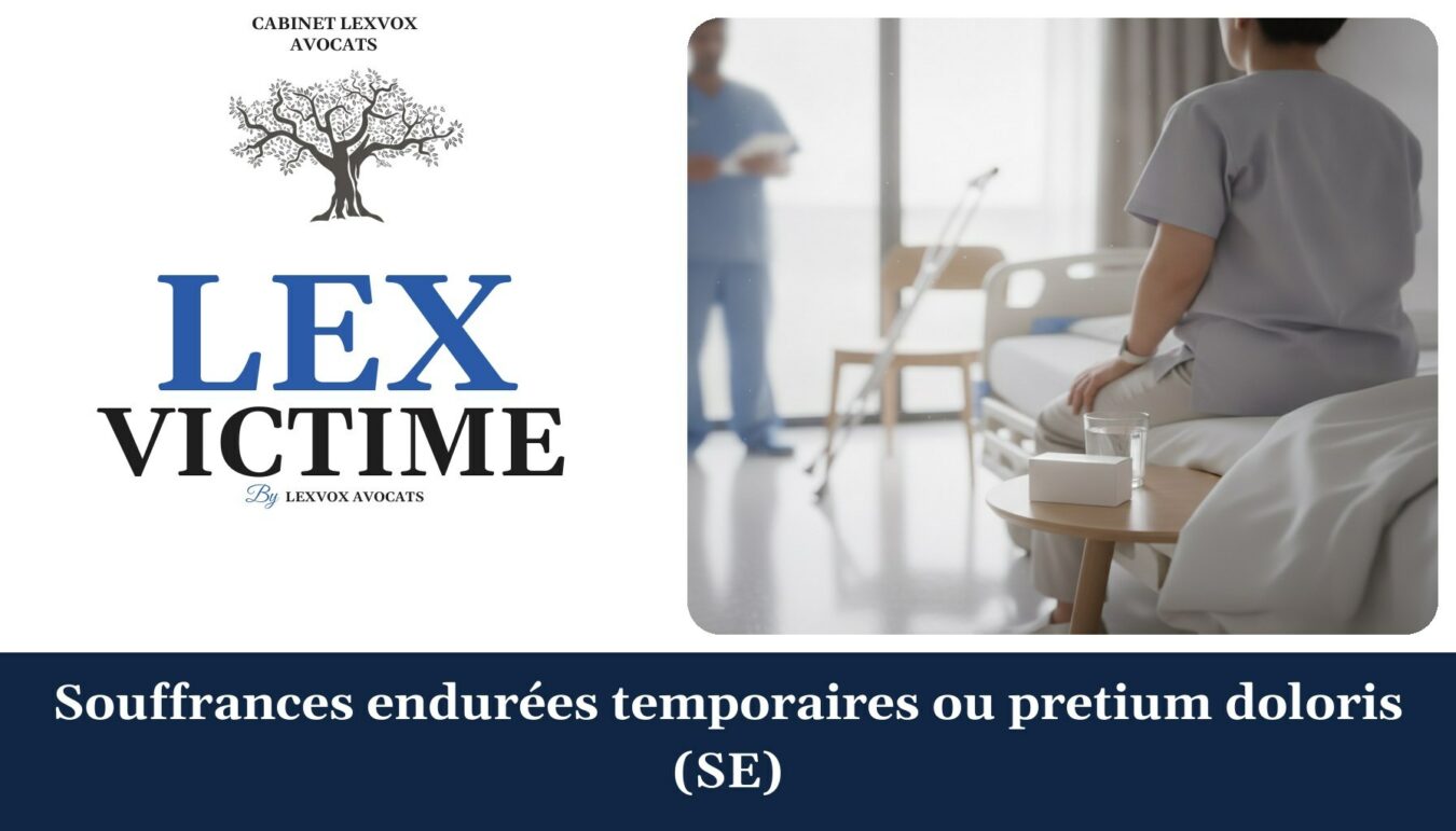 Souffrances endurées temporaires ou pretium doloris (SE) — cabinet LEXVOX Avocats, Arles
