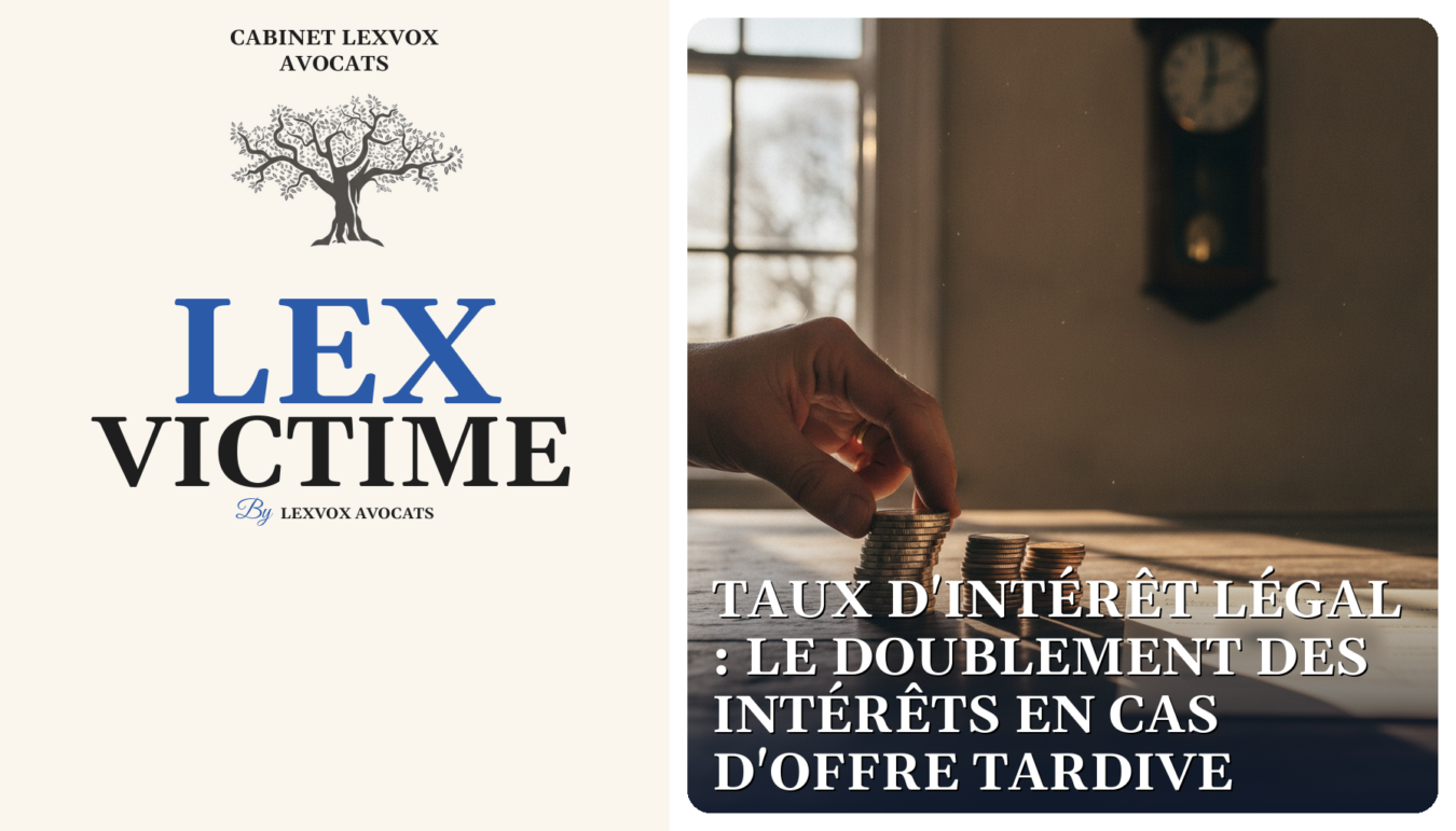 Taux d'intérêt légal : le doublement des intérêts en cas d'offre tardive