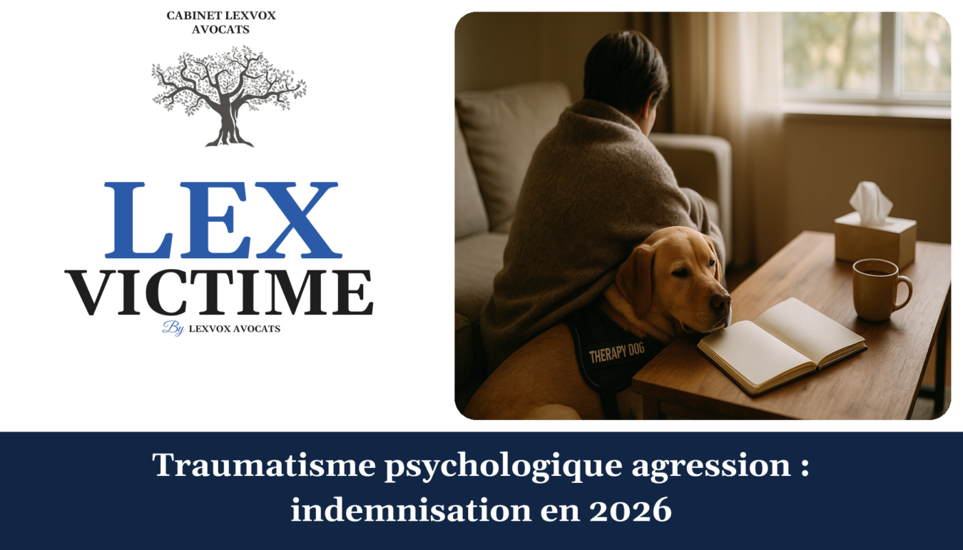 Traumatisme psychologique agression : indemnisation en 2026