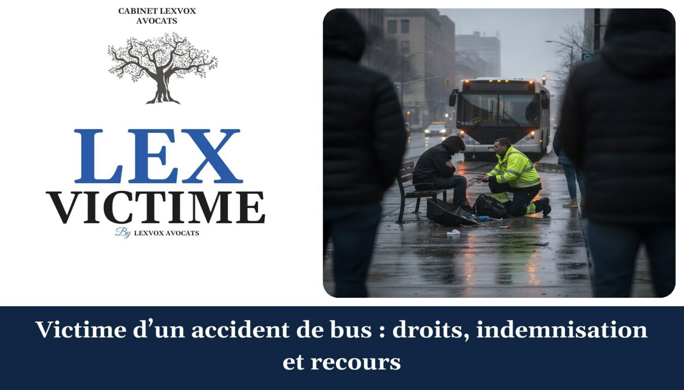 Victime d’un accident de bus : droits, indemnisation et recours — cabinet LEXVOX Avocats, Marignane